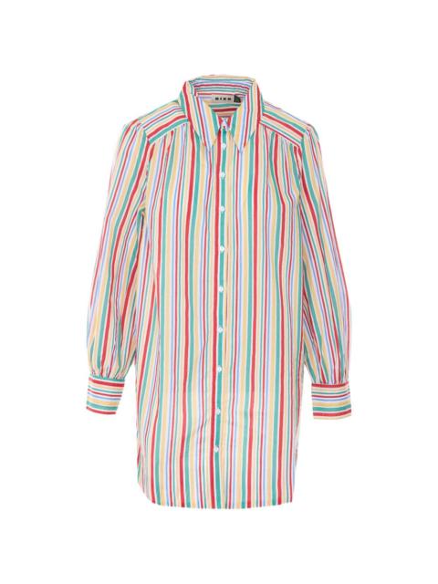 RIXO Ashlyinn striped long-sleeve shirt