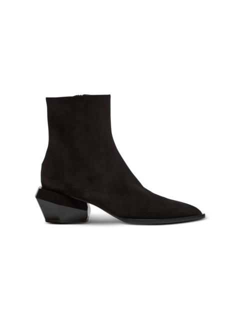 Billy suede ankle boots with diamond heel