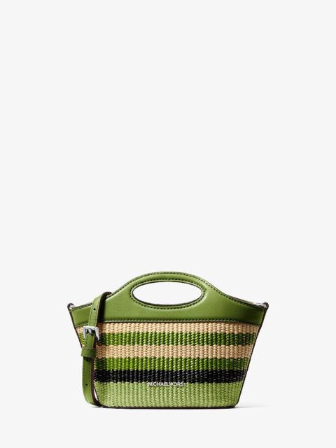 MICHAEL KORS Tatum Small Striped Woven Crossbody Bag