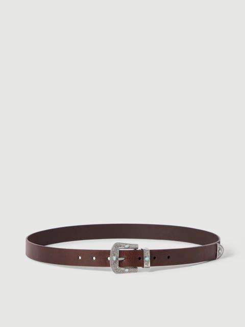 Brunello Cucinelli Pull-up calfskin belt