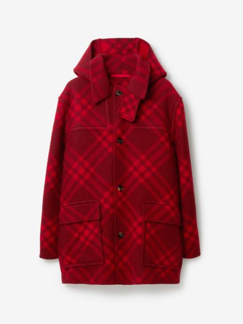 Burberry Check Wool Blanket Cape