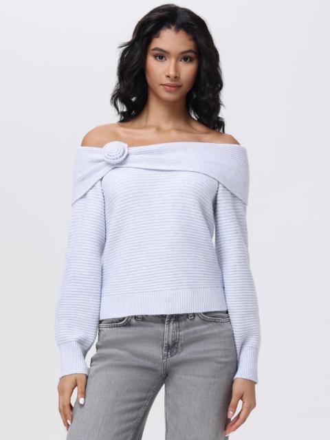 525 america Elizabeth: Off The Shoulder Rosette Sweater