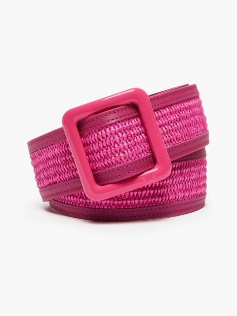 Max Mara BOCCA Nylon and cotton raffia belt