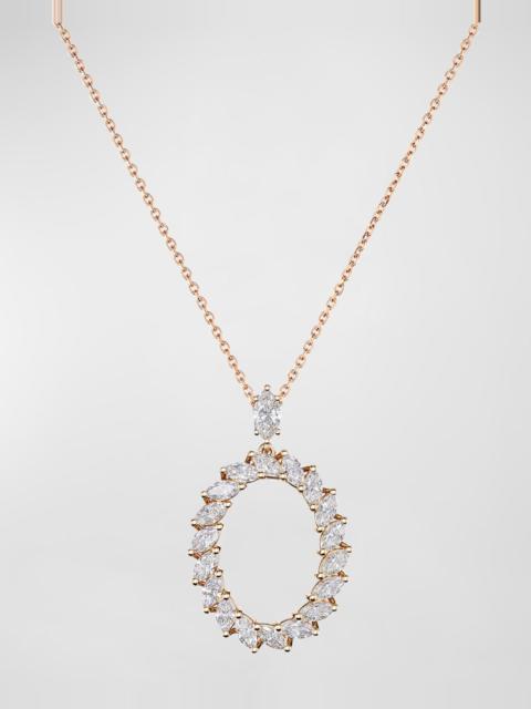 Chopard L'Heure du Diamant 18K Rose Gold Oval Pendant Necklace
