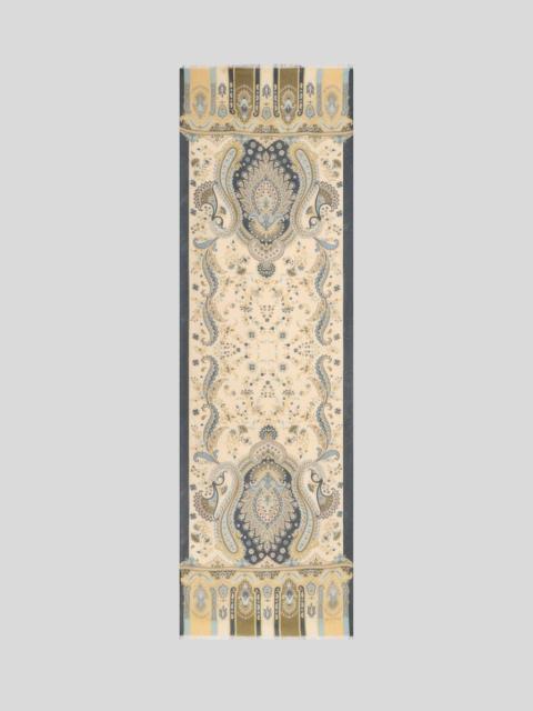 Etro MODAL AND CASHMERE SCARF WITH PAISLEY MOTIF