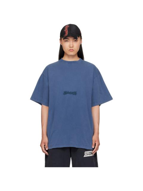 BALENCIAGA Blue Twisted T-Shirt