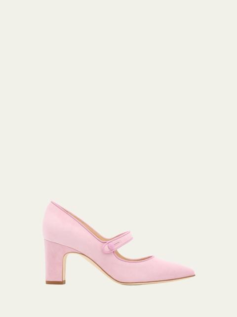 Manolo Blahnik 70 mm Campariba Kid Suede Pumps