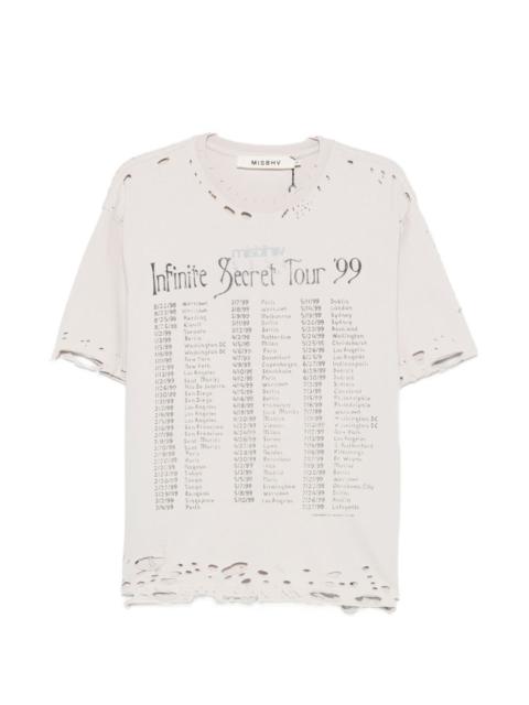 MISBHV Tour 99 distressed print-detail T-shirt