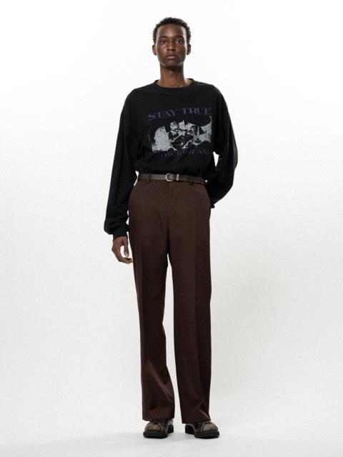 KAMIYA Twill Tailored Straight Pants