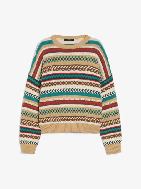 WEEKEND Max Mara NOVARA Jacquard-patterned cotton sweater