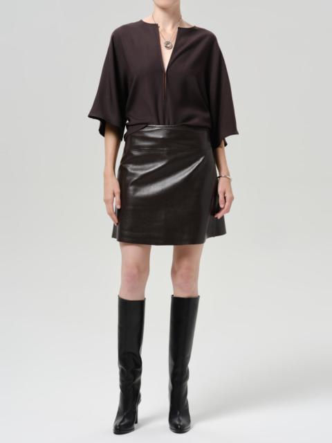 Citizens of Humanity Soraya Skirt In Chocolate Dark Brown
