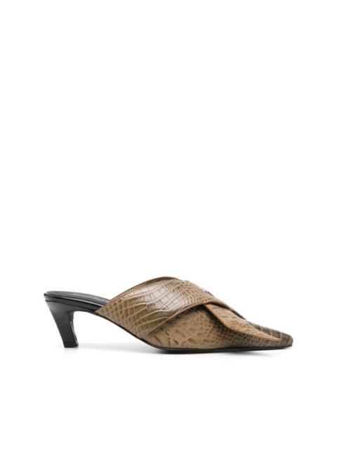 GmbH Zina 60mm croc-embossed mules