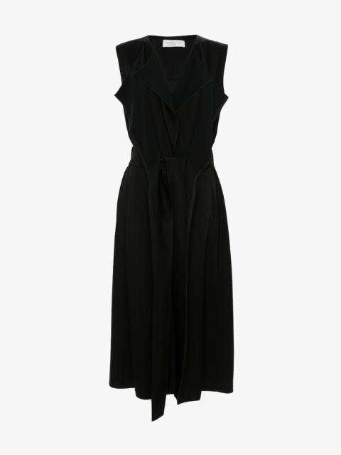 Victoria Beckham Sybil Midi Dress In Black