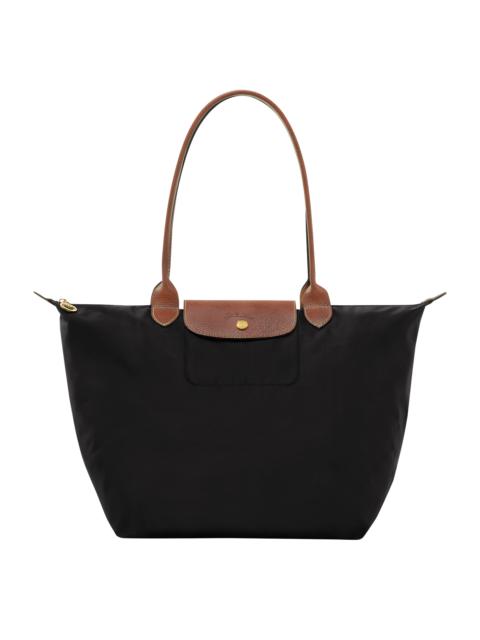 Le Pliage Original L Tote bag Black - Recycled canvas