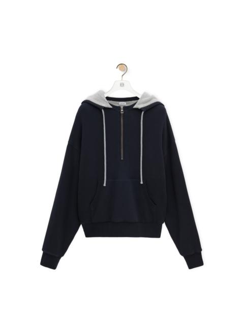 Loewe Zip-up hoodie in cotton and cashmere