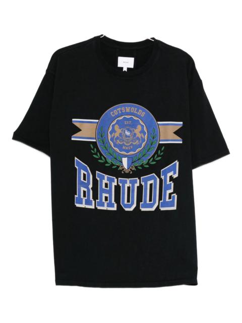 Rhude Rhude Crest-print Cotton T-shirt