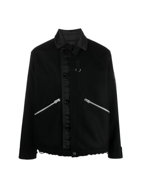 sacai wool Melton blouson jacket