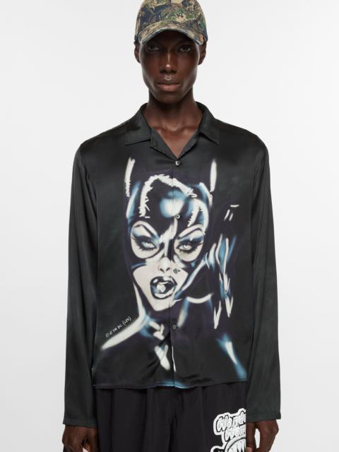 Acne Studios Button-up shirt printed - Black/blue