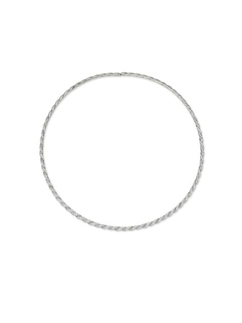 DAVID YURMAN Women's Sculpted Cable Flex Necklace in 18K White Gold with Diamonds, 3.7MM - Diamond