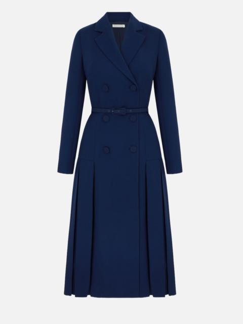 EMILIA WICKSTEAD Chaney Dress in Navy Single Wool Crepe