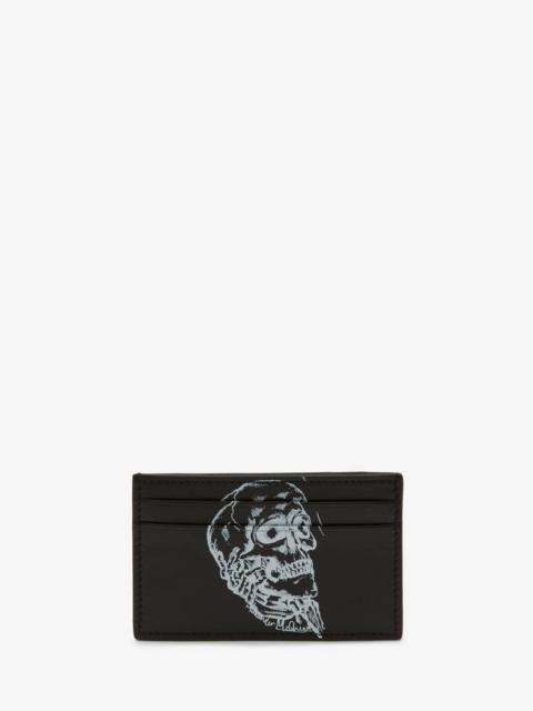 Alexander McQueen Skull In Hand Card Holder in Black/white