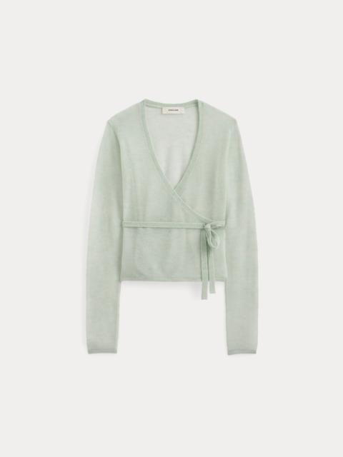 EVERLANE WRAP TOP IN AIR ALPACA