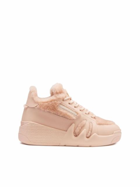 Talon shearling-lined mid-top trainers