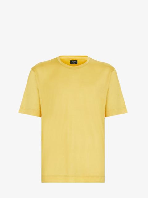 FENDI Yellow silk T-shirt