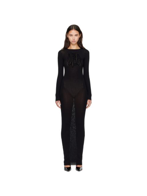 Jean Paul Gaultier Black 'The JPG Logo Long' Maxi Dress