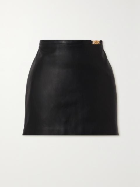 VERSACE Icons Leather Mini Skirt