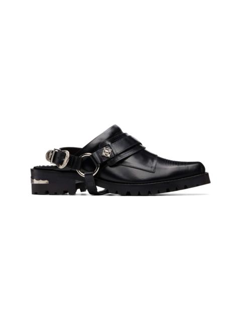 TOGA VIRILIS Black Leather Slip-on Loafers