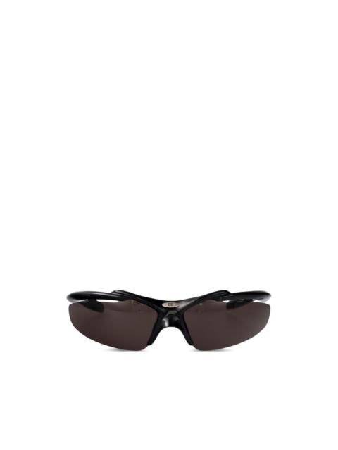 BALENCIAGA BB-plaque geometric-frame sunglasses