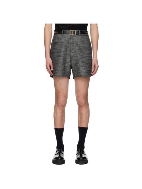 ERNEST W. BAKER Black & White Five-Pocket Shorts