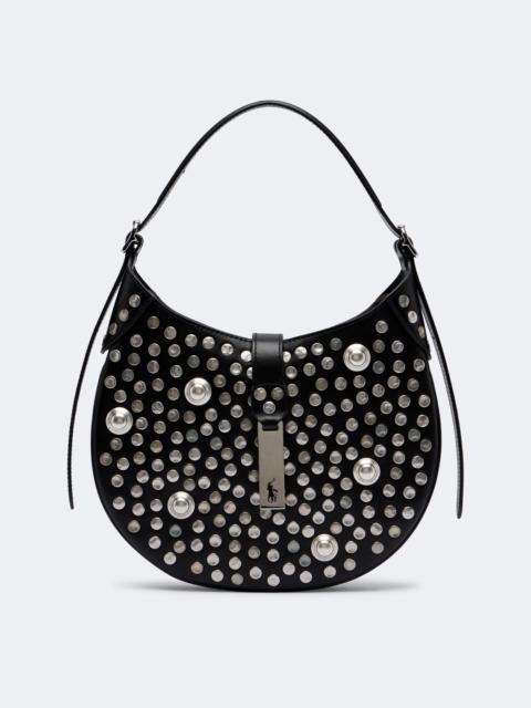 Polo Ralph Lauren Polo ID Small studded leather shoulder bag