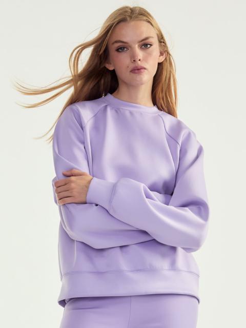 CYNTHIA ROWLEY Bonded Pullover Sweatshirt