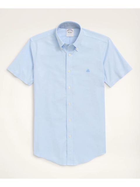 Brooks Brothers Stretch Non-Iron Oxford Button-Down Collar Short-Sleeve Sport Shirt