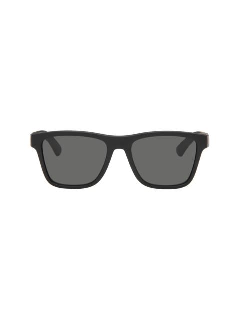 Burberry Black Embossed Check Square Sunglasses