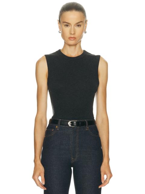 Cashmere New Classic Sleeveless Crewneck Top