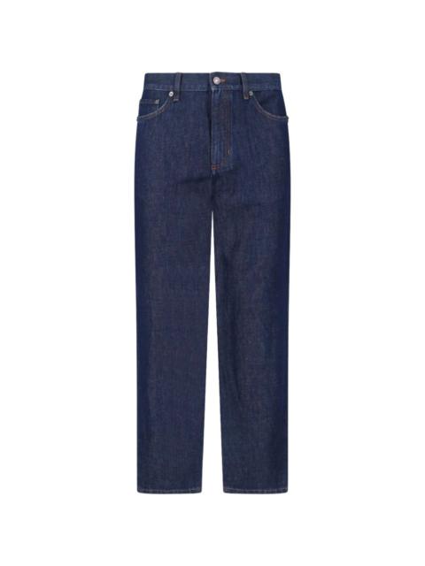City belt-loop buttoned jeans
