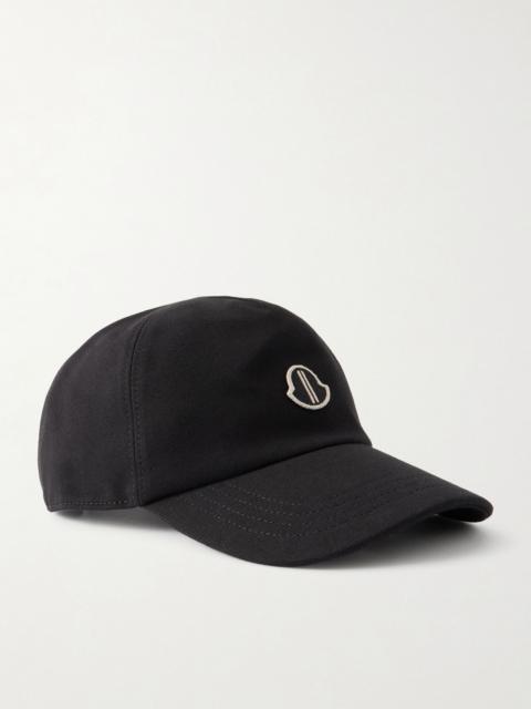 + Moncler Logo-Appliquéd Cotton-Jersey Baseball Cap Black