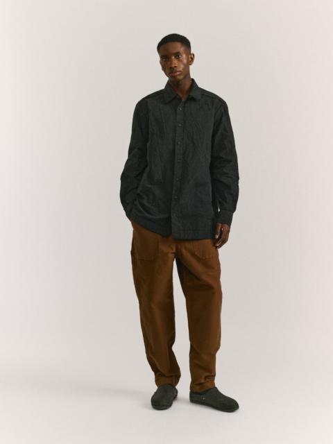 CASEY/CASEY BIG RACCOURCIE RW SHIRT - PAPER COT - BLACK