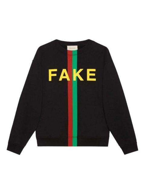 GUCCI 'Fake/Not' print sweatshirt