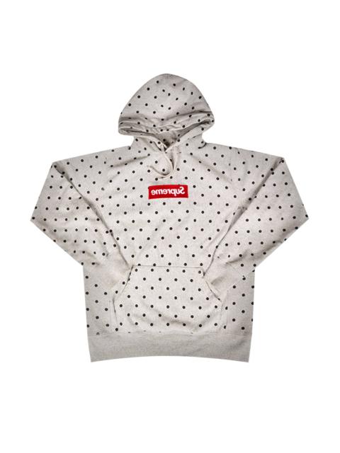 Supreme x Comme des Garçons SHIRT Polka Dot Box Logo Hooded Sweatshirt 'Heather Grey'