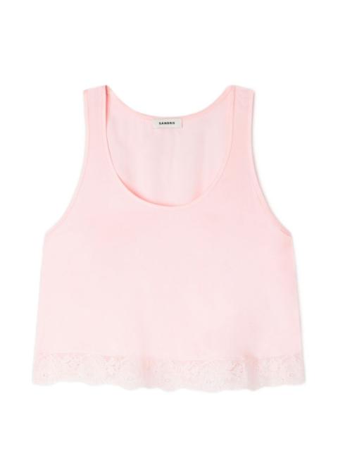 Sandro lace-band tank top