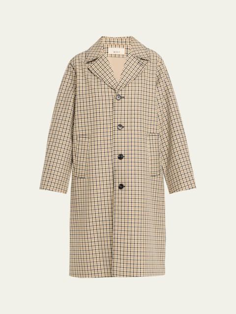 6397 Motaring Check Wool Coat