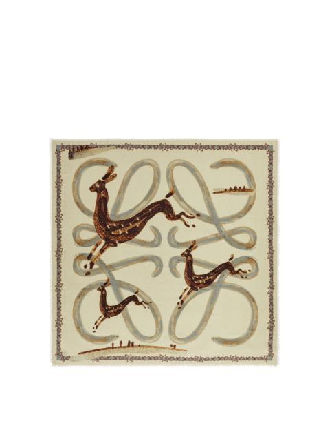 Loewe Deer scarf in wool, cotton and silk