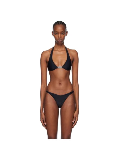GCDS Black Hardware Bikini Top