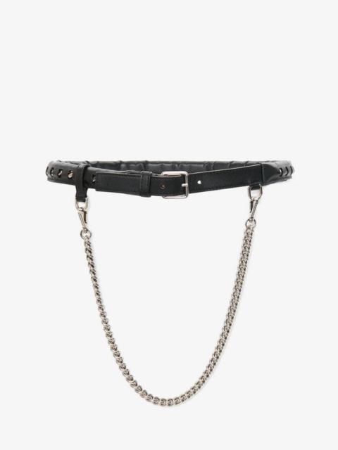 Alexander McQueen Hanging Chain Belt in Black
