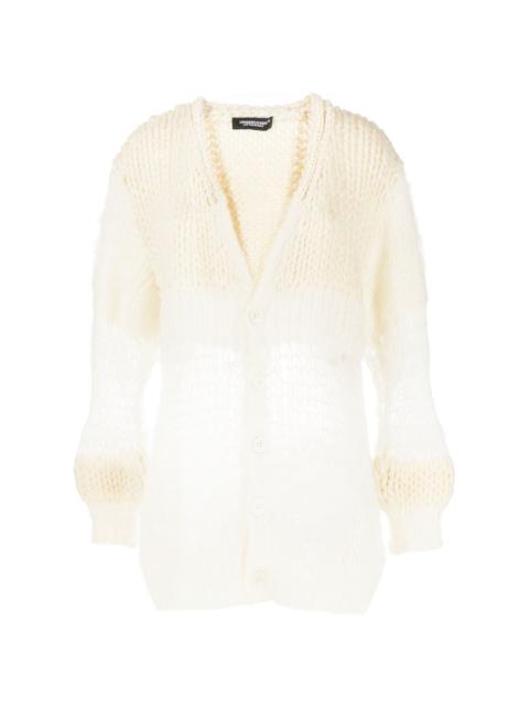 UNDERCOVER contrasting chunky knit cardigan