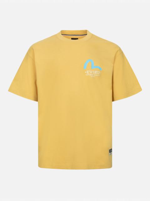 EVISU GODHEAD DAICOCK PRINT RELAX FIT T-SHIRT